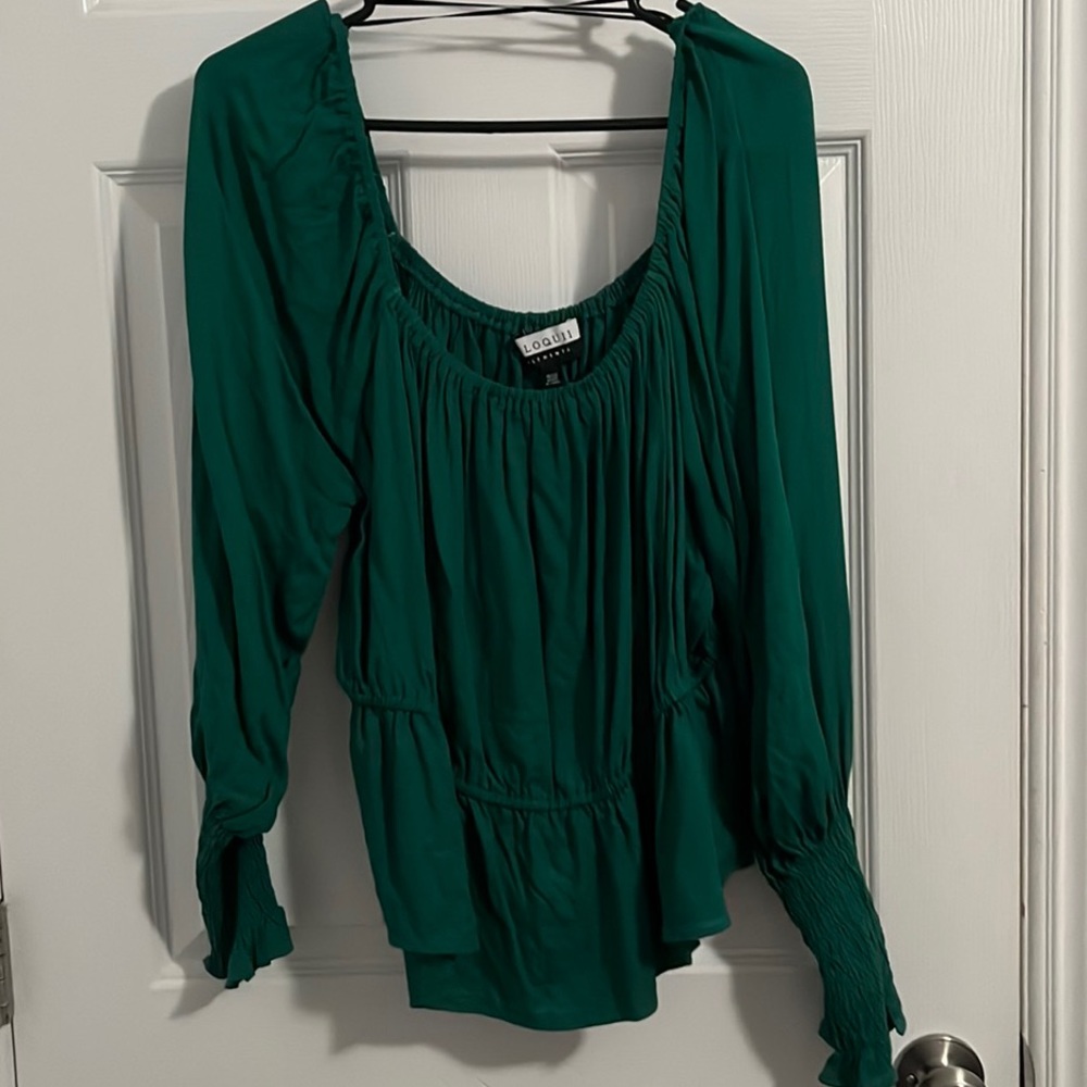 Forest green cropped blouse 18/20
